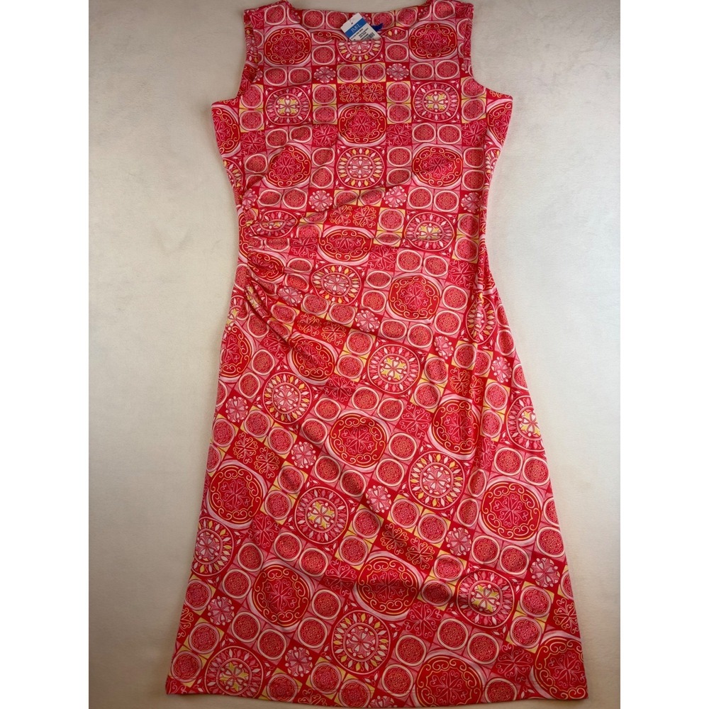 J.McLaughlin Pink Yellow White Boho Cruise Sleeveless Dress - Size Small New NWT